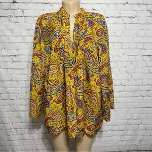 Ralph Lauren Yellow Paisley Blouse